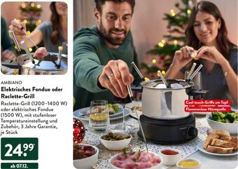 Aldi Süd AMBIANO Elektrisches Fondue oder Raclette-Grill Angebot