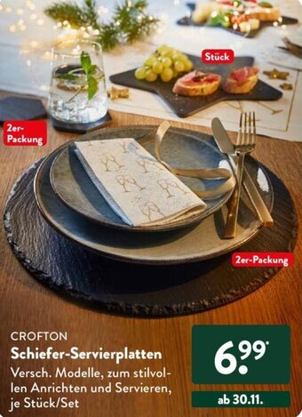 Aldi Süd CROFTON Schiefer-Servierplatten Angebot