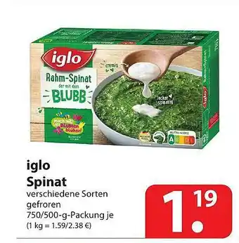 Famila Nord Ost Iglo Spinat Angebot