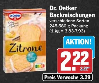 Hit Dr. Oetker Backmischungen 245-580 g Packung Angebot