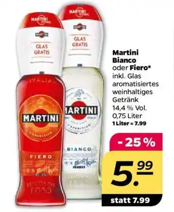 NETTO Martini Bianco oder Fiero 0,75L Angebot