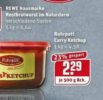 REWE Kaufpark Rewe Hausmarke Rostbratwurst Im Naturdarm Angebot