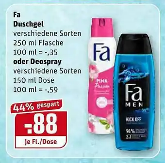 REWE Kaufpark Fa Duschgel Oder Deospray Angebot