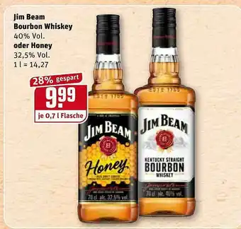 REWE Kaufpark Jim Beam Bourbon Whiskey Oder Honey Angebot