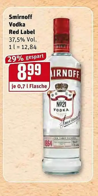 REWE Kaufpark Smirnoff Vodka Red Label Angebot