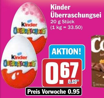 Hit Kinder Überraschungsei 20 g Stück Angebot