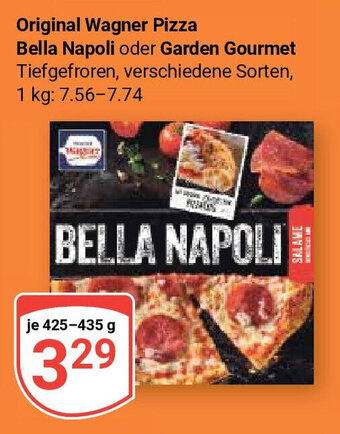 Globus Original Wagner Pizza Bella Napoli oder Garden Gourmet 425-435 g Angebot