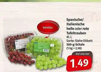 Markant Spanische Italienische Helle Oder Rote Tafeltrauben Angebot