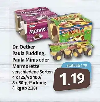 Markant Dr. Oetker Paula Pudding Paula Minis Oder Marmorette Angebot