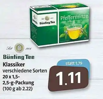 Markant Bünting Tee Klassiker Angebot