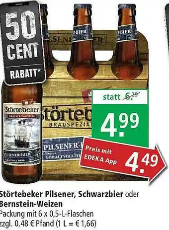 Marktkauf Störtebeker Pilsener, Schwarzbier Oder Bernstein-weizen Angebot