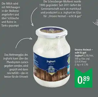 Marktkauf Unsere Heimat Joghurt Angebot