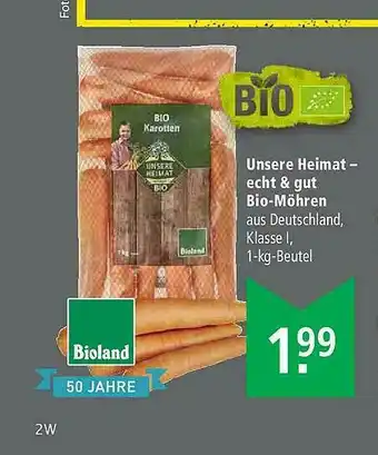 Marktkauf Bioland Unsere Heimat-echt & Gut Bio-möhren Angebot