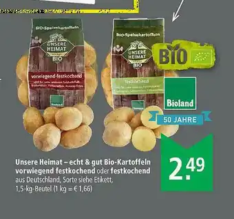 Marktkauf Unsere Heimat-echt & Gut Bio-kartoffeln Vorwiegend Festkochend Oder Festkochend Angebot