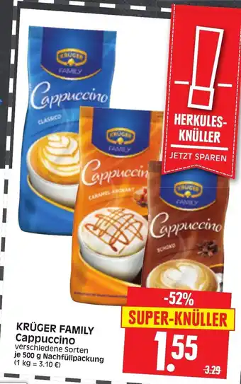 Edeka Herkules Krüger Family Cappuccino 500g Angebot