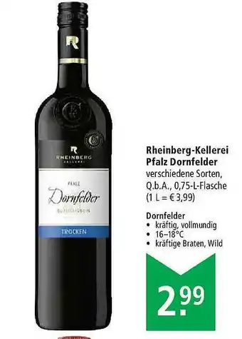 Marktkauf Rheinberg-kellerei Pfalz Dornfelder Angebot