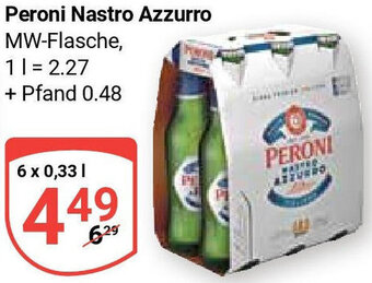 Globus Peroni Nastro Azzurro 6x0,33 L Angebot