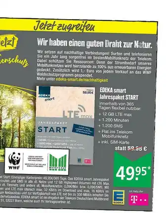Marktkauf Edeka Smart Jahrespaket Start Angebot