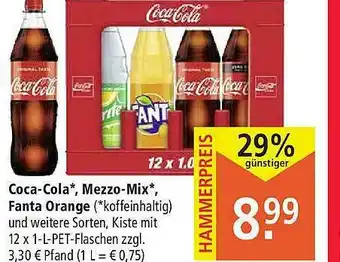 Marktkauf Coca-cola, Mezzo Mix Oder Fanta Orange Angebot