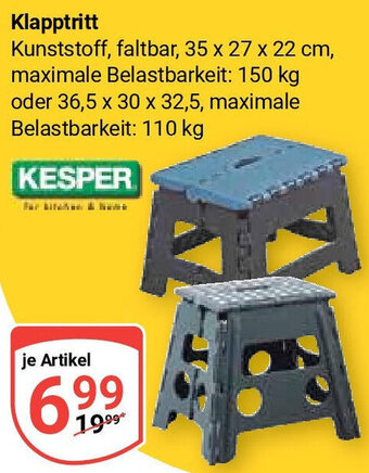 Globus KESPER Klapptritt Angebot
