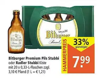 Marktkauf Bitburger Premium Pils Stubbi Oder Radler Stubbi Angebot