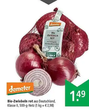 Marktkauf Bio-zwiebeln Rot Angebot