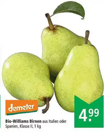 Marktkauf Demeter Bio-williams Birnen Angebot