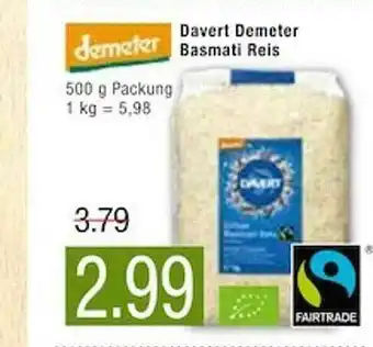 Marktkauf Demeter Davert Basmati Reis Angebot