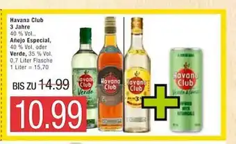 Marktkauf Havana Club 3 Jahre, Añejo Especial Oder Verde Angebot