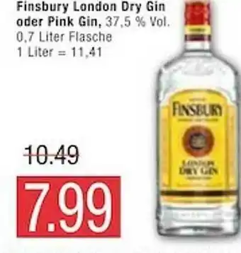 Marktkauf Finsbury London Dry Gin Oder Pink Gin Angebot