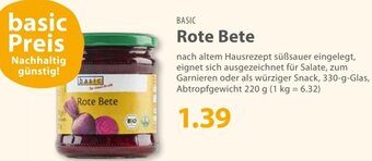 basic BASIC Rote Bete 330 g Glas Angebot