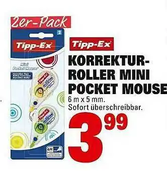 Marktkauf Tipp-ex Korrektur-roller Mini Pocket Mouse Angebot