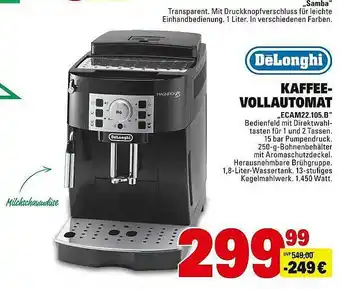 Marktkauf Delonghi Kaffeevollautomat Ecam22.105.b Angebot