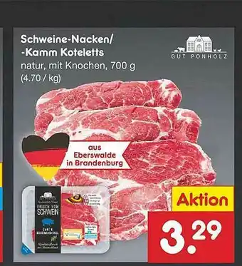 Netto Marken-Discount Gut Ponholz Schweine-nacken Oder -kamm Koteletts Angebot