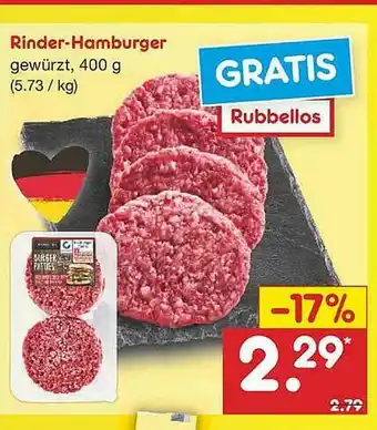 Netto Marken-Discount Rinder-hamburger Angebot