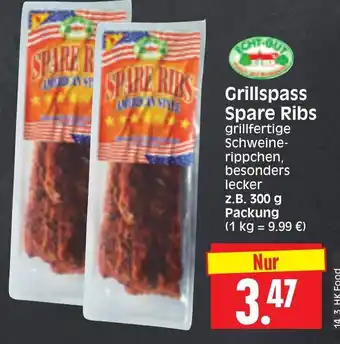 Edeka Herkules Grillspass Spare Ribs 300g Angebot