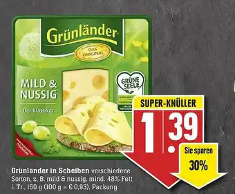 Scheck-in-Center Grünländer In Scheiben Angebot