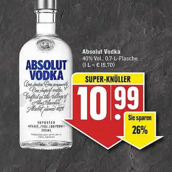 Scheck-in-Center Absolut Vodka Angebot