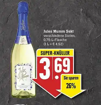 Scheck-in-Center Jules Mumm Sekt Angebot