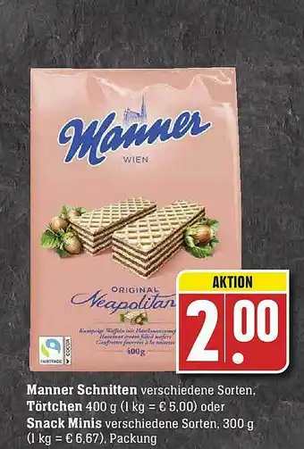 Scheck-in-Center Manner Schnitten, Törtchen Oder Snack Minis Angebot