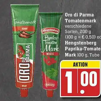 Scheck-in-Center Oro Di Parma Tomatenmark Oder Hengstenberg Paprika-tomate Mark Angebot