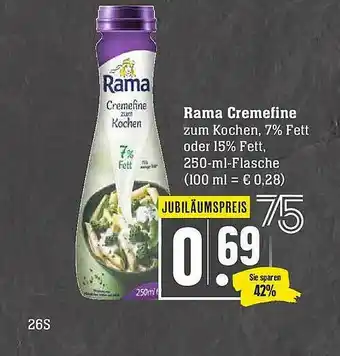 Scheck-in-Center Rama Cremefine Angebot