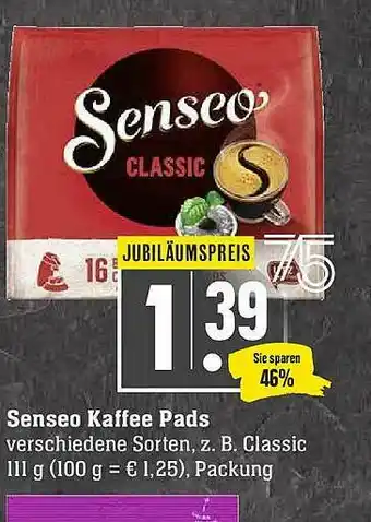 Scheck-in-Center Senseo Kaffee Pads Angebot