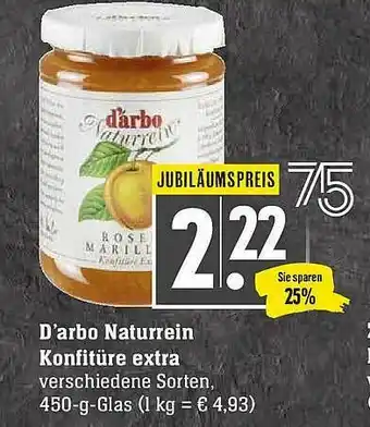 Scheck-in-Center D'arbo Naturrein Konfitüre Extra Angebot