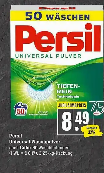 Scheck-in-Center Persil Universal Waschpulver Auch Color Angebot