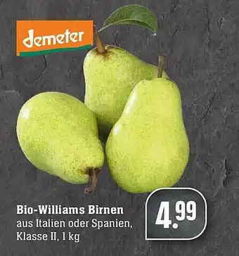 Scheck-in-Center Demeter Bio-williams Birnen Angebot