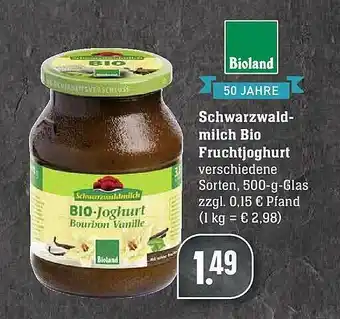 Scheck-in-Center Schwarzwaldmilch Bio Fruchtjoghurt Angebot