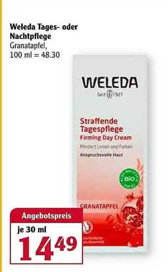 Globus Weleda Tages Oder Nachtpflege Angebot