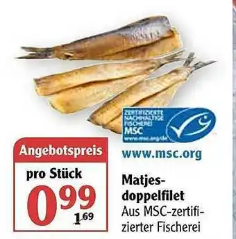 Globus Matjes Doppelfilet Angebot