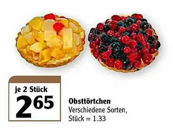 Globus Obsttörtchen Angebot